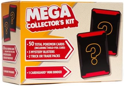 Pokémon Mega Collector's Kit: 100 Total Pokémon Cards | 5 Packs + 50 Cards (Includes 1 Holo-Foil Card) + Mini-Binder